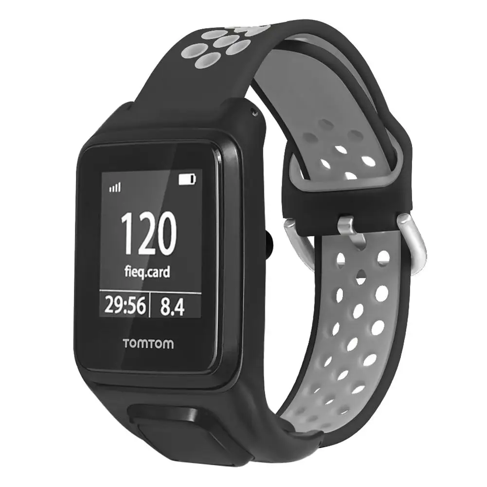 C Яркий двухцветный сменный силиконовый ремешок для TOMTOM Runner3/TOMTOM ADVENTURER Smart Watch Band Высокое качество - Цвет: C