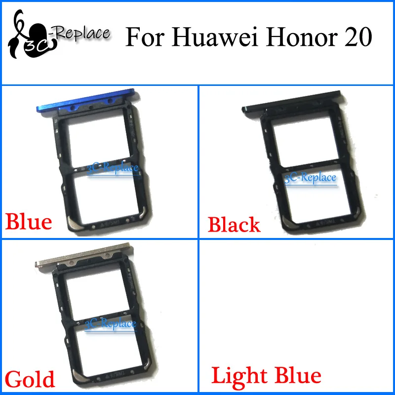 Для huawei Honor 20 YAL-L21/Nova 5T Global YAL-L61D sim-лоток Micro SD Держатель для карт памяти запчасти адаптер для sim-карты