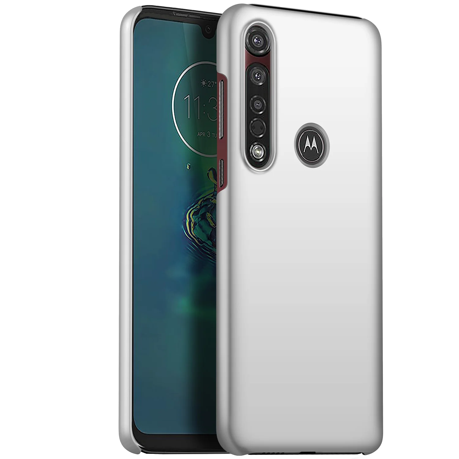 Для moto rola moto G8 Plus чехол роскошный высококачественный Жесткий ПК Тонкий матовый защитный чехол на заднюю панель для moto g8 plus G8Plus оболочка - Цвет: silver