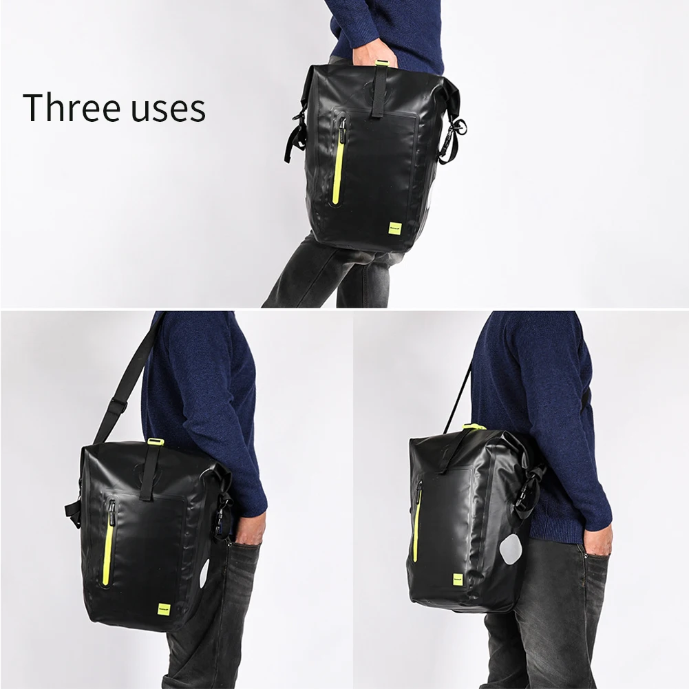 25L Outdoor Rear Rack Pannier Frame Racing Bicycle Bag Carrier Large Capacity Travel Pouch Unilateral Cycling Storage Waterproof