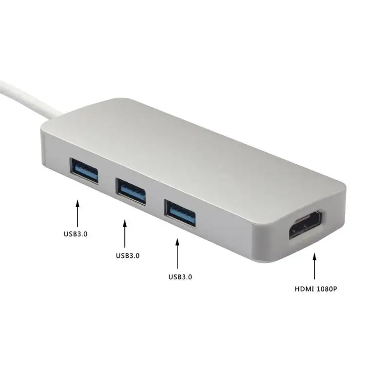 USB 3,0 к HDMI видео адаптер конвертер 3xUSB3. 0 концентратор для проекторов монитор применимый WINDOWS XP WIN7 WIN 8 WIN10