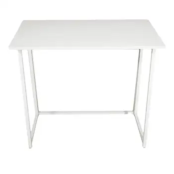 

In-stock Simple Collapsible Computer Desk White Durable Office Home Desk E1 15mm Relief MDF Material 31.5 X 17.72 X 29.33in