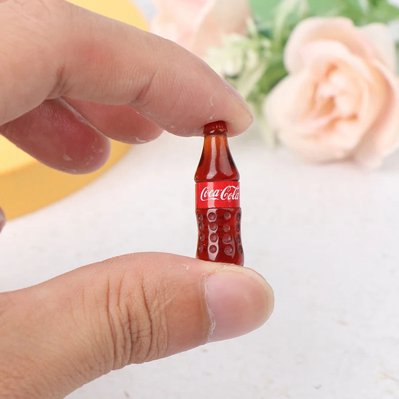 Dollhouse Miniature Coke Fanta Sprite Water Bottle Beverage Model 4PCS for Dollhouse Kitchen Food Toy soda bottles
