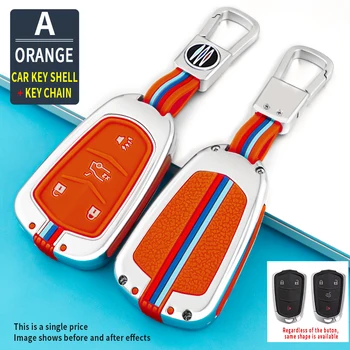 Custodia completa per chiave a distanza in lega di zinco per Cadillac ATS ATS-L XLS XTS XT4 XT5 XT6 CT6 CTS CTS-V SRX 28T accessori porta accessori Fob