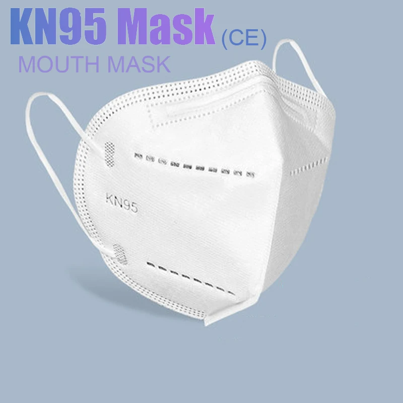 

Hot Sale KN95 Protective Mask Mouth Safety Dustproof Anti-fog Dust KN95 Breathable Face Masks 95% Filtration Features as FFP2