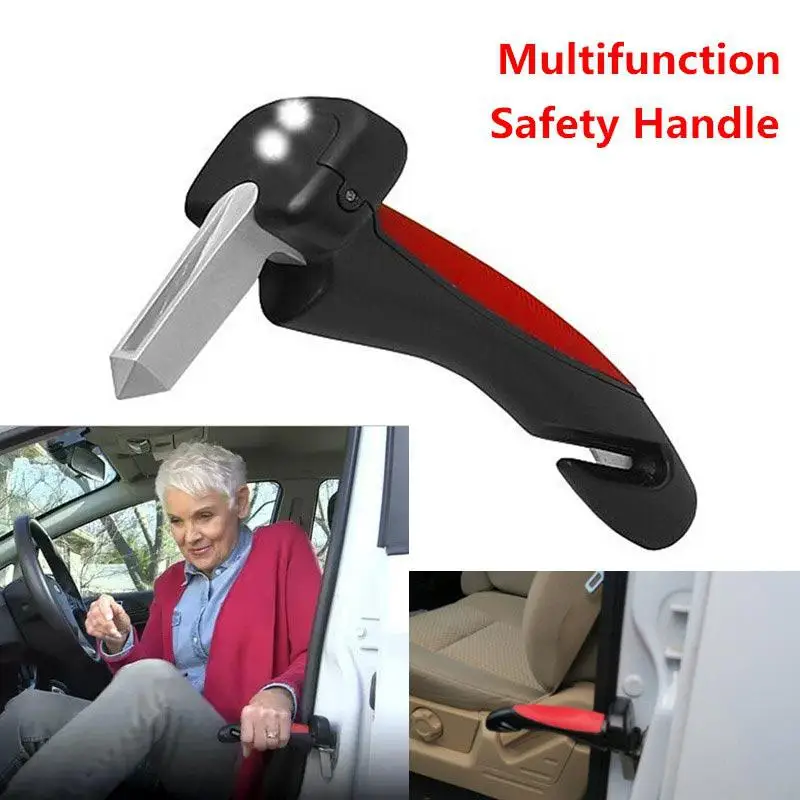 

1Pc Car Safety Handle Door Aider Handles Assist Door Safety Hammer Bar Parts Window Breaker 7*11*18cm
