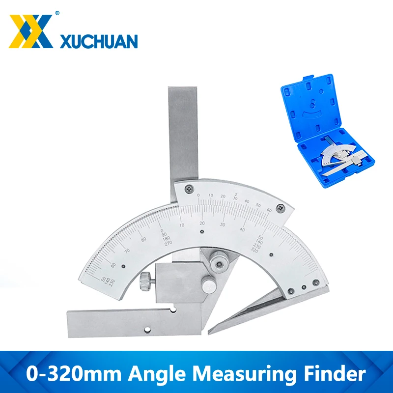 US $33.54 Precision Goniometer Universal Protractor 0320 Degree Measurement Instruments Angle Measuring Finder Ruler Vernier Protractor