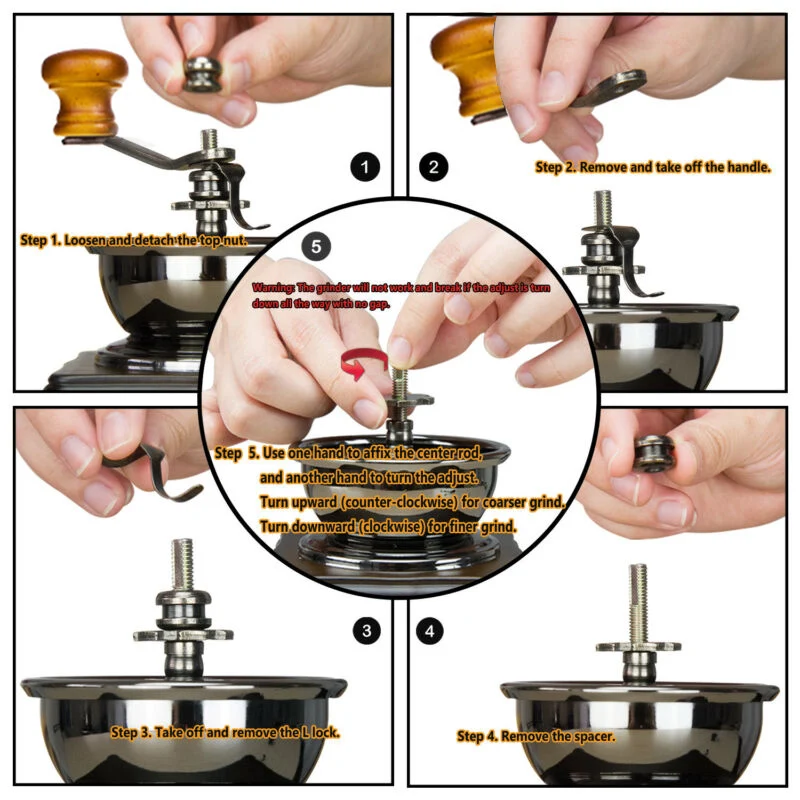

Vintage Style Antique Coffee Bean Mill Hand Manual Grinder Mashine With Drawer