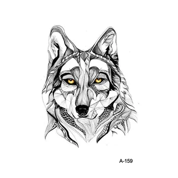 

WYUEN Wolf Fake Tattoo Waterproof Temporary Arm Tatoo Stickers for Women Men Body Art Tattoos A-159