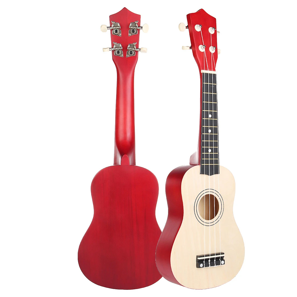 21 дюймов Ukelele сопрано 4 струны Гавайская ель липа гитара набор музыкальных