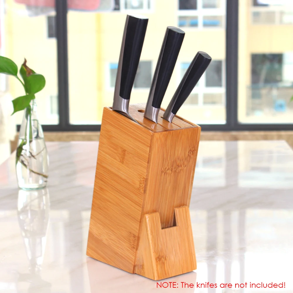 Деревянный держатель для ножей без резца кухонные принадлежности полка для хранения Многофункциональная подставка для ножей держатель для кухонных ножей