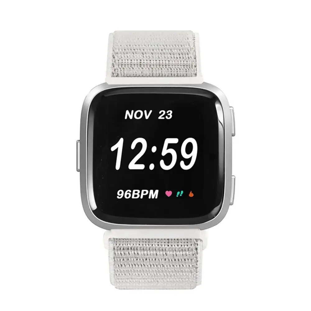 Sea shell color Тканый нейлоновый безопасный регулируемый ремешок для Fitbit Versa/Versa Lite, ремешок для браслета, подходит для бит Versa 2, ремешки для часов - Цвет: Sea shell color