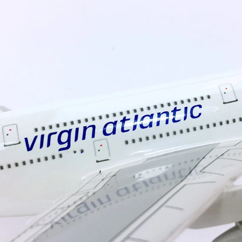 36 см 1:200 Airbus A380-800 модель британских американских Виргинских самолетов с базой статического сплава самолет Коллекционная дисплей игрушка