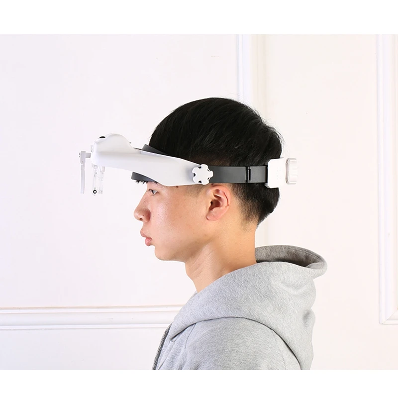 1.5X 2X 8X LED Illumination Magnifying Glass Lab Cosmetology Tattoo Eyebrows Surgical Phone Repair Helmet Magnifier 81000S