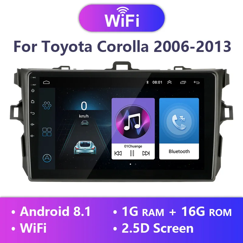 " ips Android 4G+ wifi Автомобильный Радио мультимедийный плеер для Toyota Corolla E140/150 2006-2013 стерео gps навигация 2Din зеркало-ссылка - Цвет: Wifi Android player