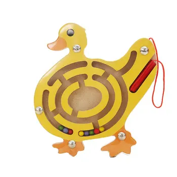 

Children Magnetic Pen Ball-Walking Maze Toy Kids Wooden Puzzle Game Toy Kids Early Educational Brain Teaser Toy Jigsaw Board