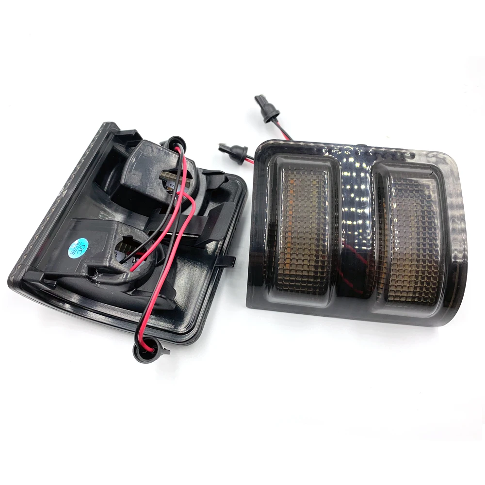 2 шт. указатель поворота для ford fit 08-16 Super Duty F250/F350/F450/F550 угловой светло-красный и белый Светодиодный Боковой зеркальный маркер
