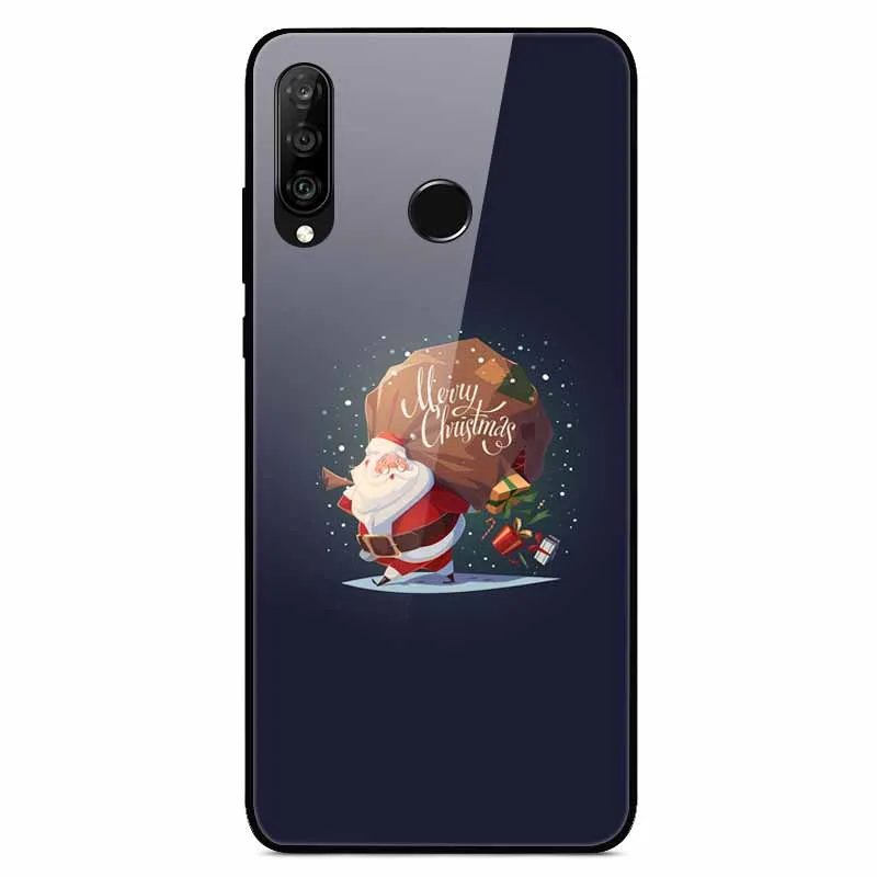8 Год Рождество Чехол на для huawei Honor 20S чехол, 6,15 дюйма, закаленное стекло, задняя крышка, Жесткий Чехол для huawei Honor 20S 20 S, MAR-LX1H, бампер - Цвет: 8