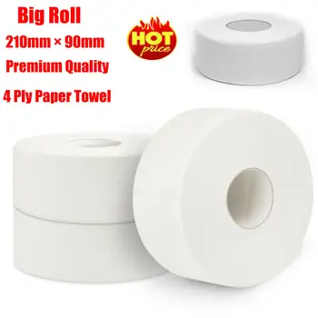 

Big Rolls White Toilet Paper 4 Ply Bulk Bath Tissue Smooth Soft Comfortable 420g