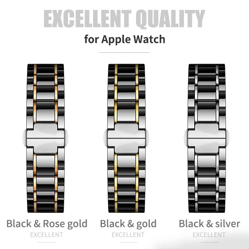 Керамический ремешок watcn для часов Apple Watch 4 band 42 мм 38 мм 44 мм 40 мм браслет для iwatch 3 2 1 38 мм 42 мм керамический ремешок для часов