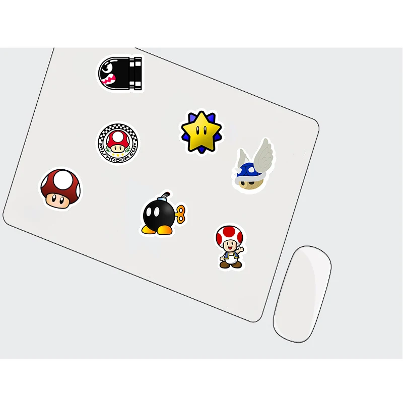 50/упаковка мультфильм игры Супер Марио мультфильм наклейки водонепроницаемый чемодан diy блокнот "Гитара" игрушка для скейтборда детские наклейки