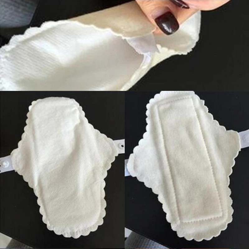 

3 Pcs/lot Thin Reusable Menstrual Cloth Sanitary Soft Pads Napkin Washable Waterproof Panty Liners Women Feminine Hygiene Hot