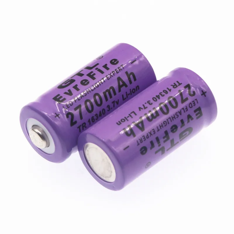 16340 батарея CR123A 16340 батарея 2700mAh 3,7 V литий-ионная аккумуляторная батарея+ 16340 зарядное устройство