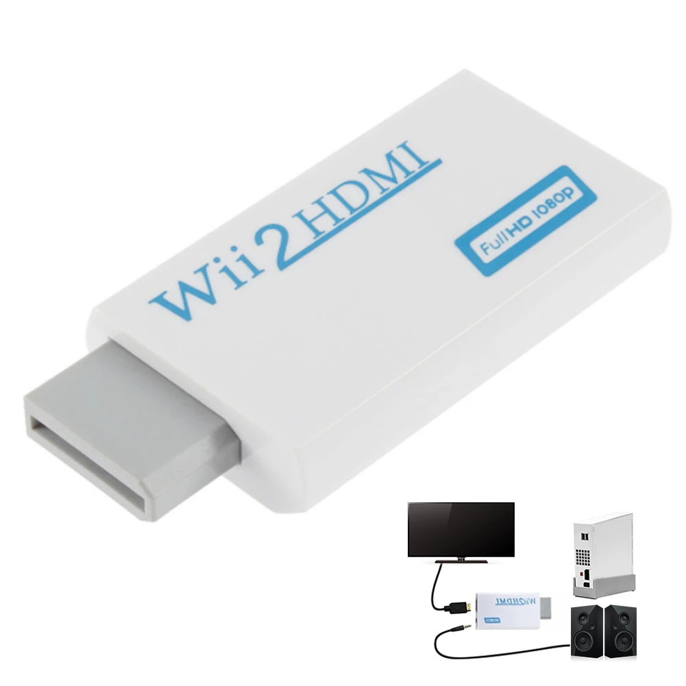Wii к HDMI адаптер конвертер Поддержка Full HD 720P 1080 3,5 мм аудио wii 2HDMI адаптер для HDTV