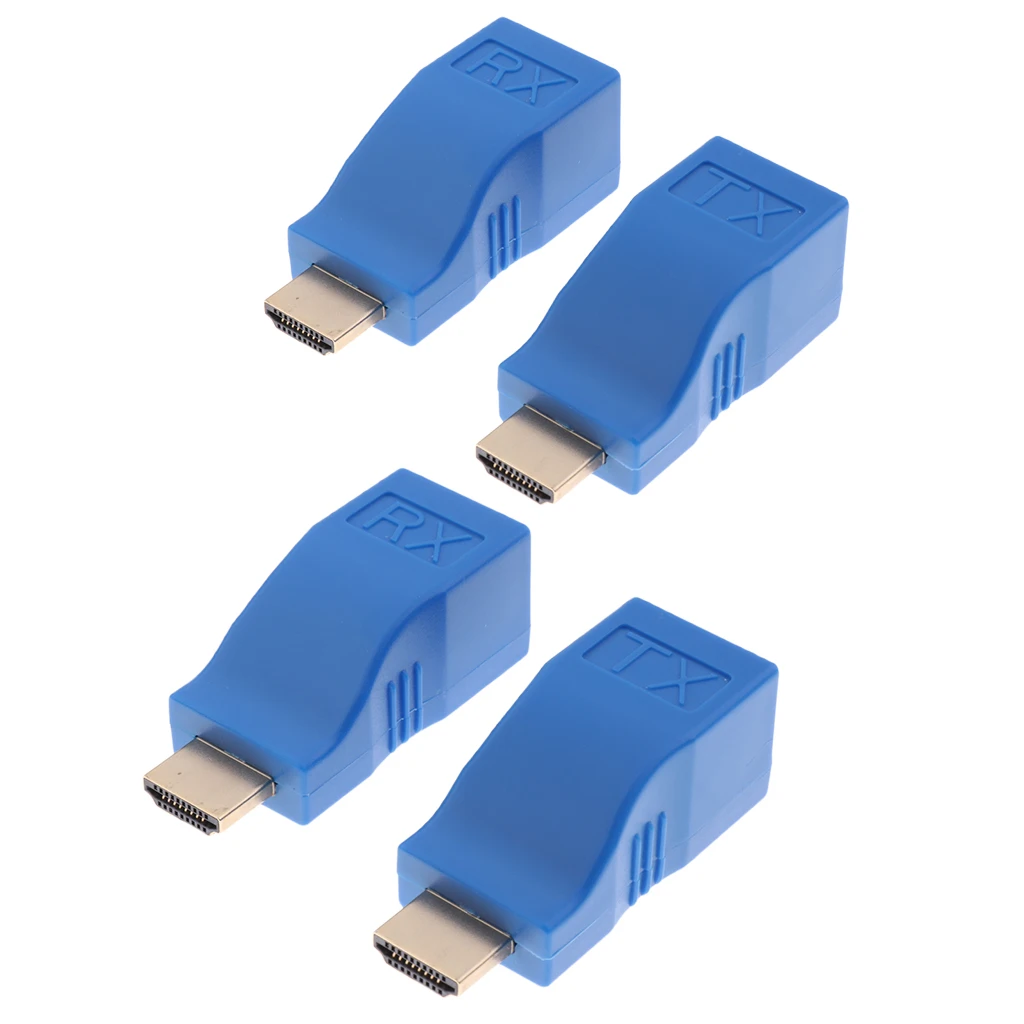 2 пары HDMI 1080P 30M удлинитель через Ethernet LAN CAT5 адаптер для сетевого кабеля