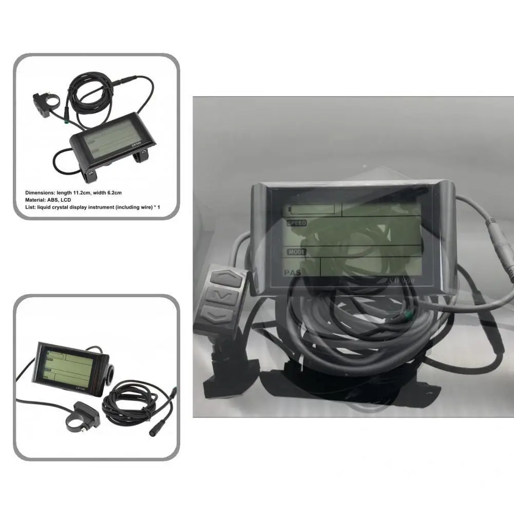 

Панель управления ЖК-дисплеем для велосипеда, панель управления из АБС-пластика для электровелосипеда, многофункциональная небольшая практичная панель управления ЖК-дисплеем для электровелосипеда