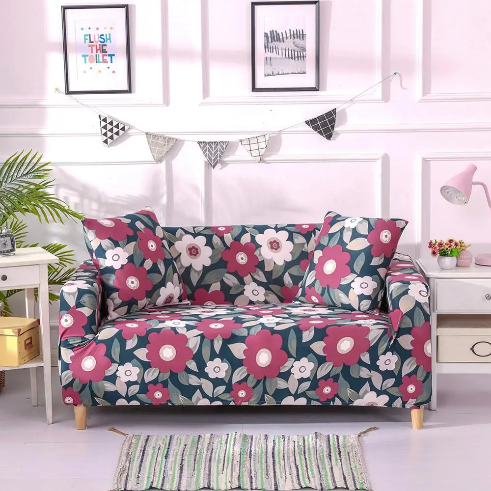 Цветочный узор эластичный стрейч универсальные чехлы для диванов секционная наволочка угловая крышка Чехлы для мебели кресла домашний декор - Цвет: Type 4