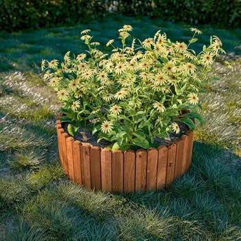 

10/20/30cm DIY Wooden Garden Fence Courtyard Indoor Fence Kindergarten Flower Garden Vegetable Fence Christmas Decoration #YL5