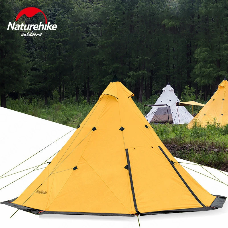 Naturehike Pyramid Tent Outdoor Camping Tent Pyramid Camping Tents Large Capacity Windproof Rainproof Waterproof Family Tent Tents Aliexpress
