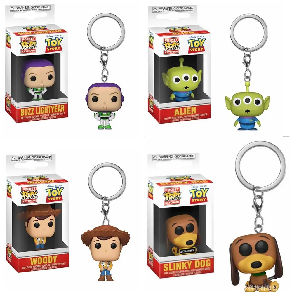 FUNKO Поп мультфильм Pockey брелок История игрушек Вуди Базз Лайтер инопланетянин