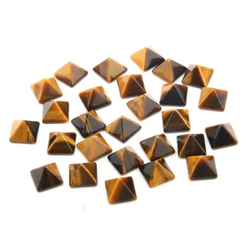 

10 PCS Section Surface Natural Stones square Cabochon No Hole Beads for Making Jewelry DIY Ring accessories Loose Beads