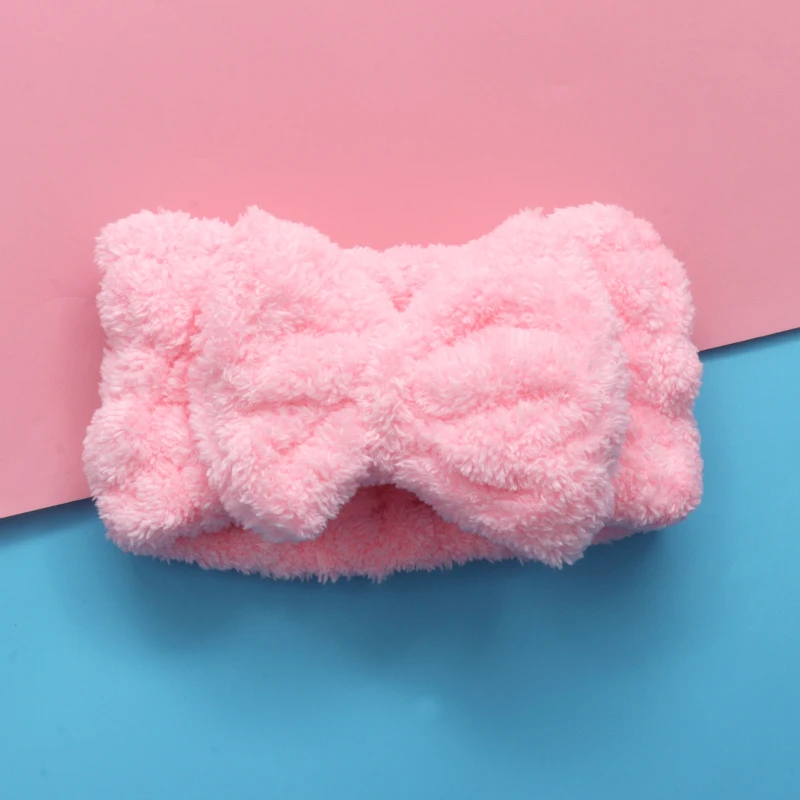 Моющий эластичный ободок для головы шарф для лица наращивание ресниц Мягкая лента для волос держатель для ванной спа прекрасные аксессуары для макияжа - Цвет: pink