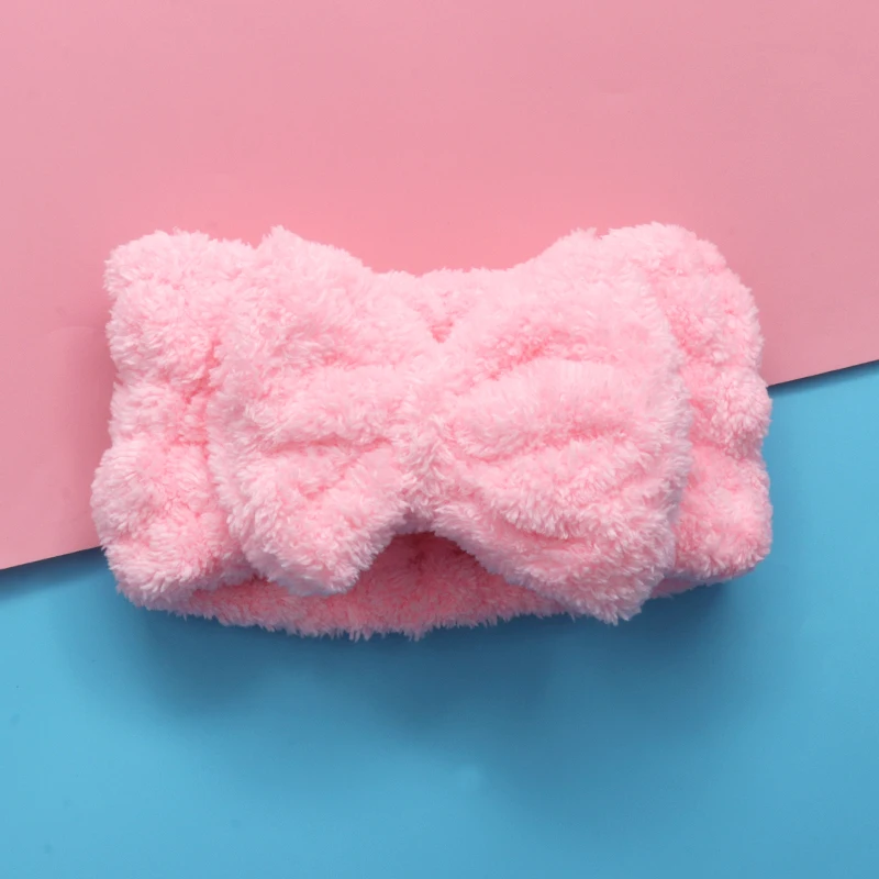 pink Моющий эластичный ободок для головы шарф для лица наращивание ресниц Мягкая лента для волос держатель для ванной спа прекрасные аксессуары для макияжа - Цвет: pink