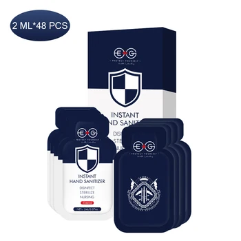 

2ml * 48 Pcs Non-Washing Hand Sanitizer Gel Alcohol-free Wash-free Sterilizing Gel Quick-drying for Family Offices Public