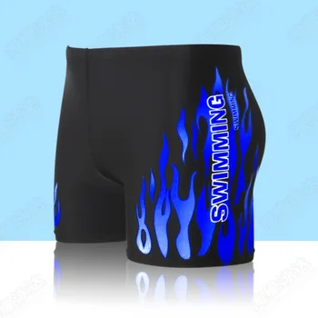 

Flame Pattern Men Male Swimming Swimwear Boxer Shorts Bathing Suit Trunks Swim Black Blue Beach Wear Swimsuit Beachwear