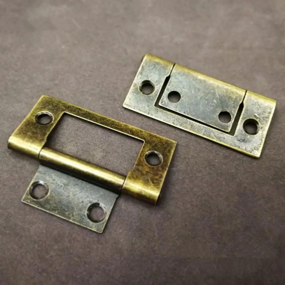 10pcs antique hinge green bronze 3 inch retro European round crown head