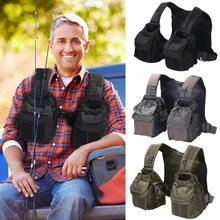 Жилет для рыбалки с сумкой, уличный Регулируемый жилет, жилет для путешествий и рыбалки, дышащий многокарманный жилет для походов, жилет для кемпинга Жилет для рыбалки с сумкой, уличный Регулируемый жилет, жилет для путешествий и рыбалки, дышащий многокарманный жилет для походов, жилет для кемпинга
