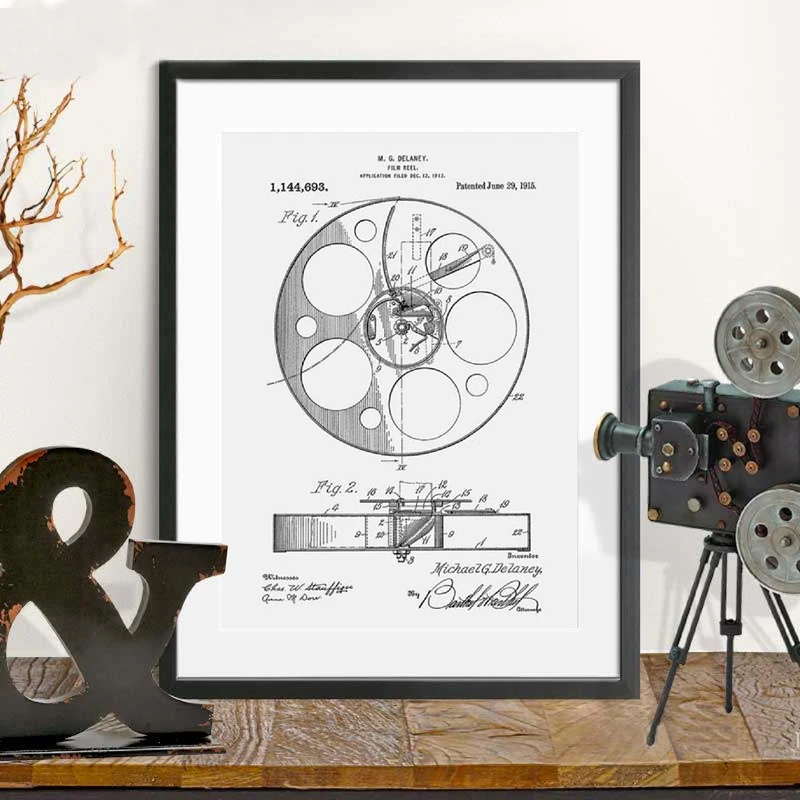 Film Reel Poster Canvas Print