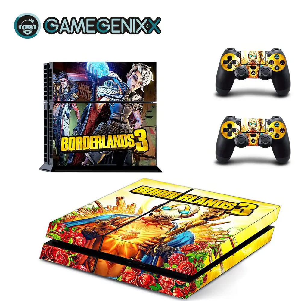 Borderlands 3 GAMEGENIXX кожаный виток винилопласта с наклейкой чехол Полный набор для PS4 консоли и 2 контроллера-borderland 3 - Цвет: Borderlands 3