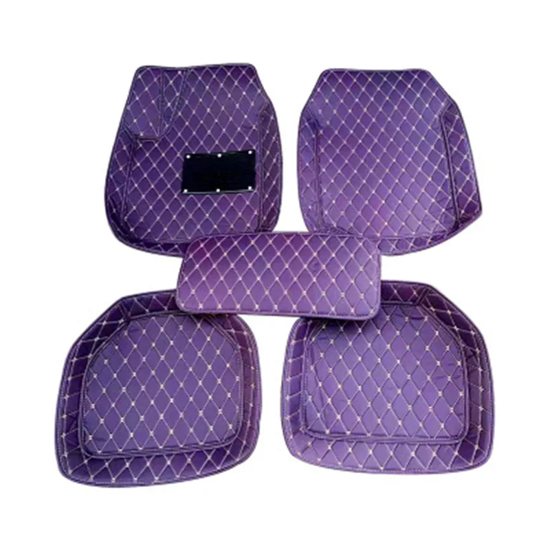 Универсальные автомобильные коврики для Daewoo Matiz Nexia Tosca Kalos Evanda Magnus REXTON чехлы на сиденья аксессуары - Название цвета: purple