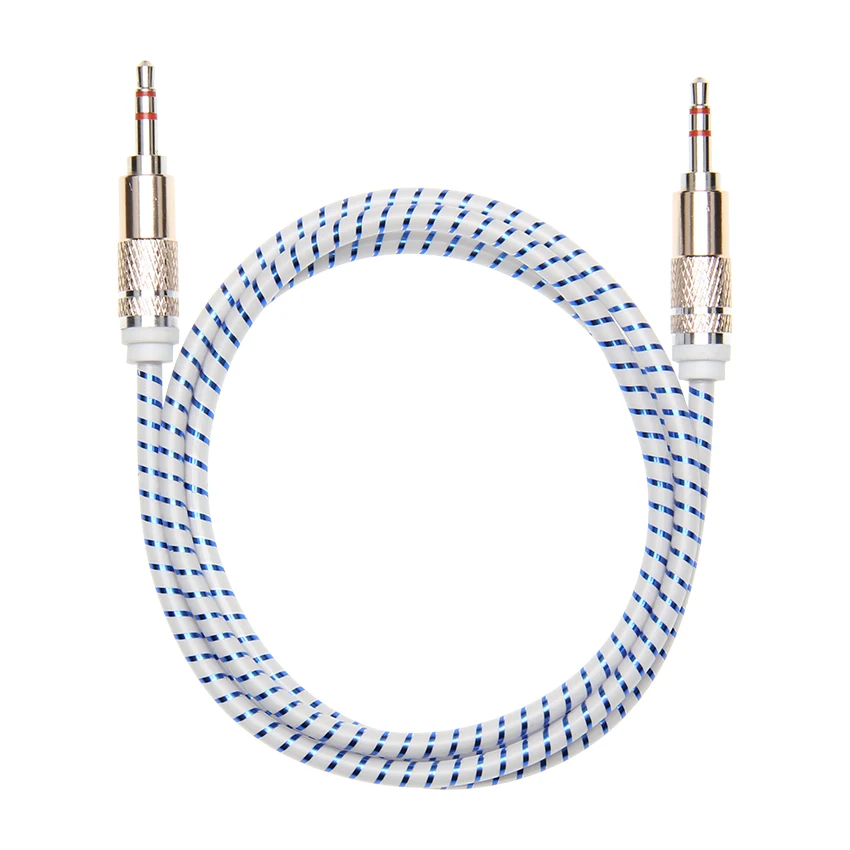 1m 3 5mm Stereo Car Auxiliary Audio Cable Male to Male Jack Aux Cord for Smart Phone For Speaker Headphone