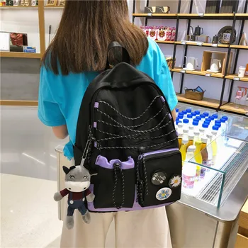 

Female Backpack Anti Theft Backpack Famous Brand College Black Fashion Backpacks for Teenage Girls Mochila Feminina Bookbag