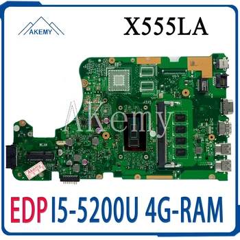 

X555LA Motherboard For Asus X555LP X555LD X555LJ X555LB X555LF laptop Motherboard X555LAB Mainboard test 100% OK I5-5200U 4G-RAM