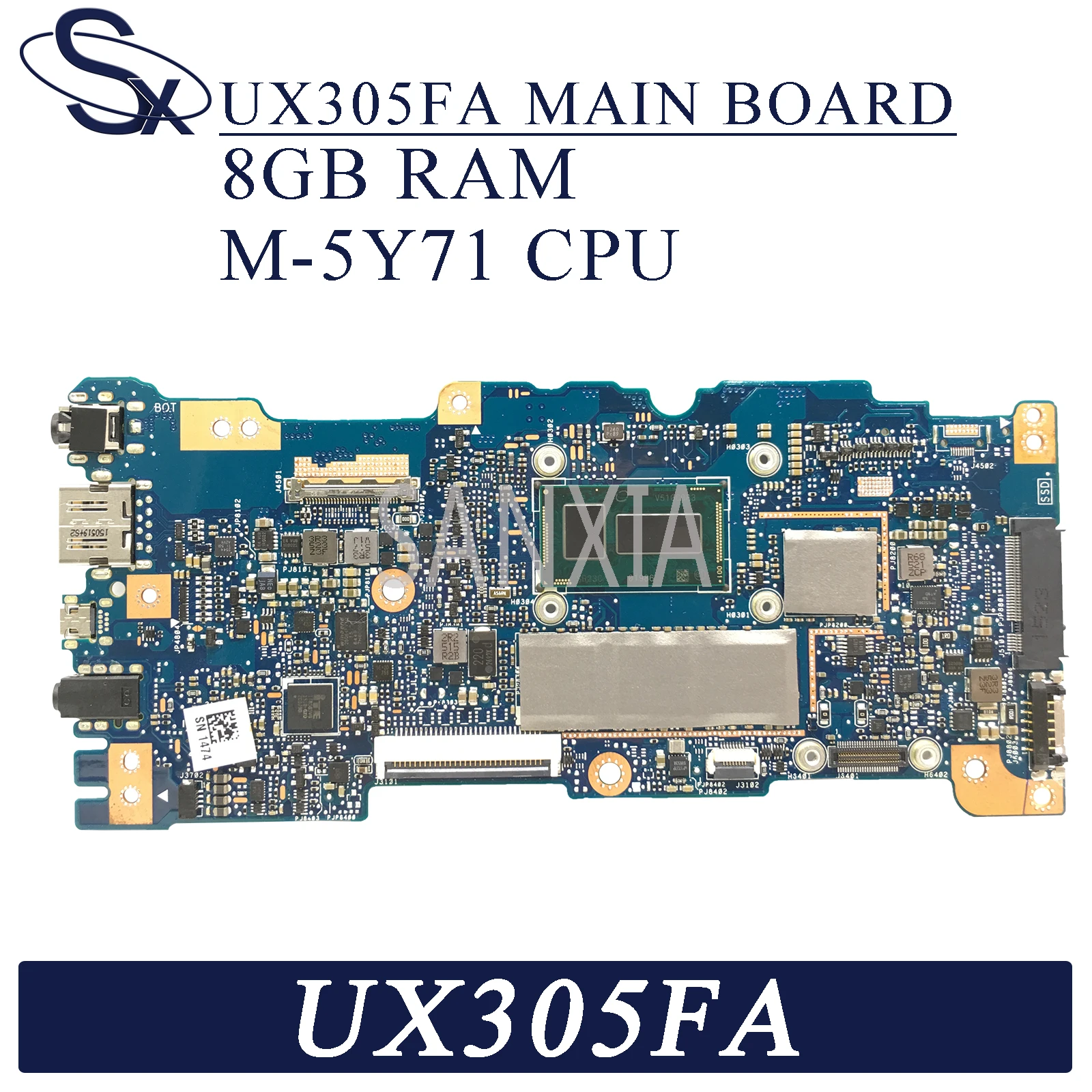 KEFU UX305FA материнская плата для ноутбука ASUS UX305F UX305 тест оригинальная 8G RAM M 5Y71