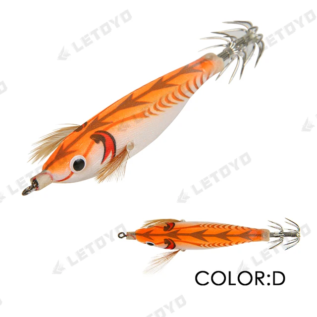 LETOYO 70mm 10g Floating Squid Jigs Fishing Lure Artificial Shrimps Squid Hook For Sea Fishing Cuttlefish Octopus Calamari Baits d 75mm 9g