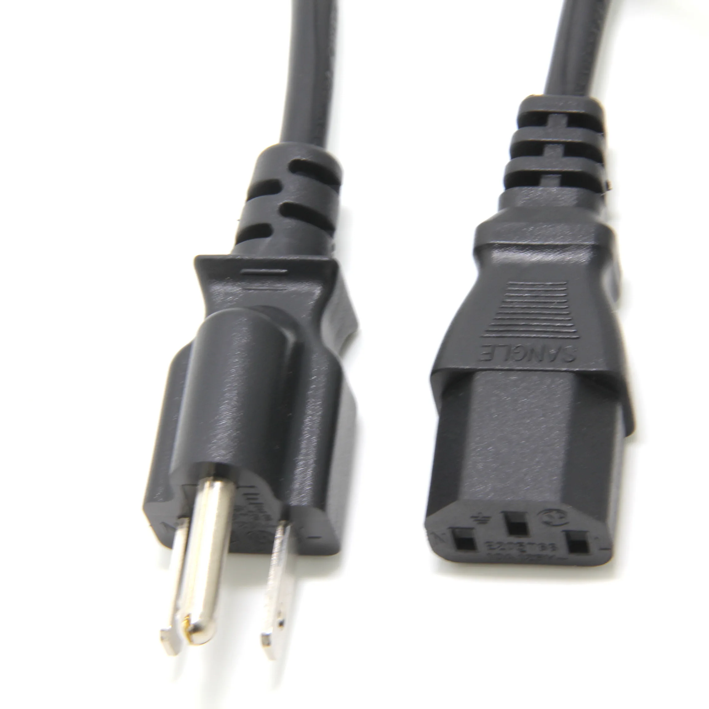 Соединяемый US 3 фута 90 градусов под прямым углом 18 AWG шнур питания переменного тока 125 В/10A 3-зубец штекер(NEMA 5-15 p) к ПК Разъем питания(IEC C13